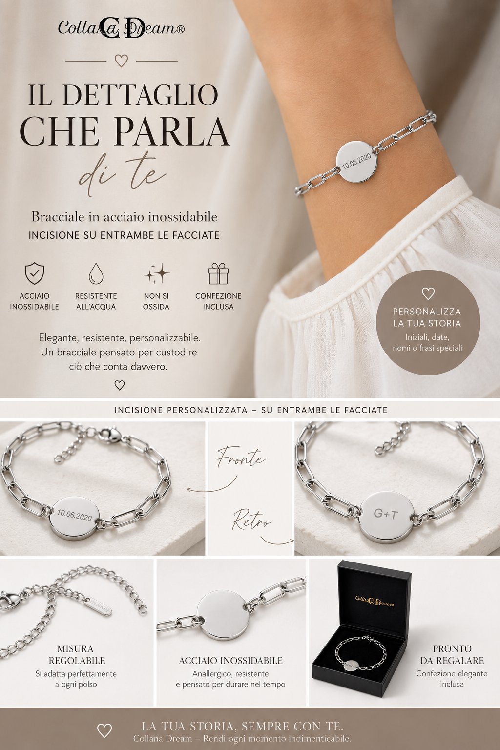 Bracciale Disco Personalizzato