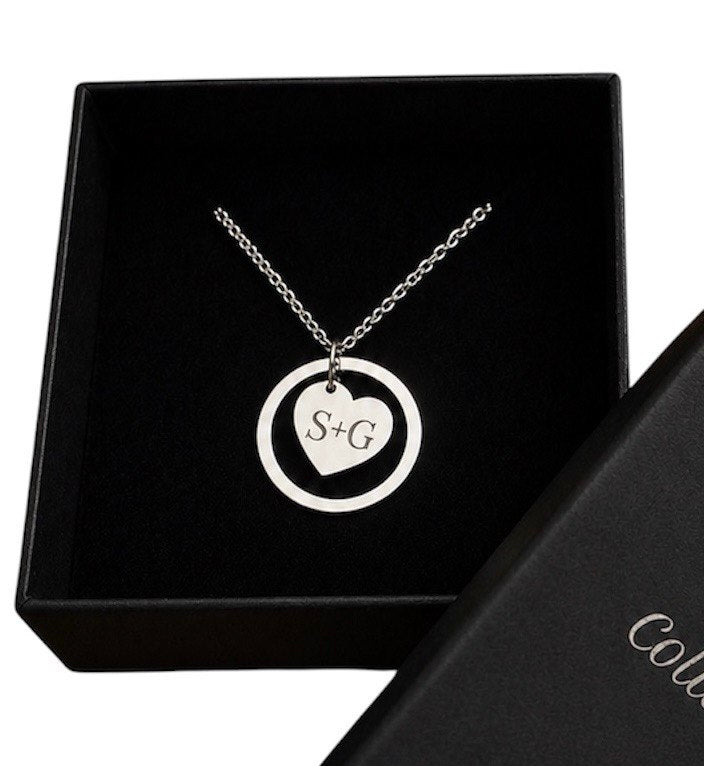 Collana Cuore nel Cerchio Personalizzata