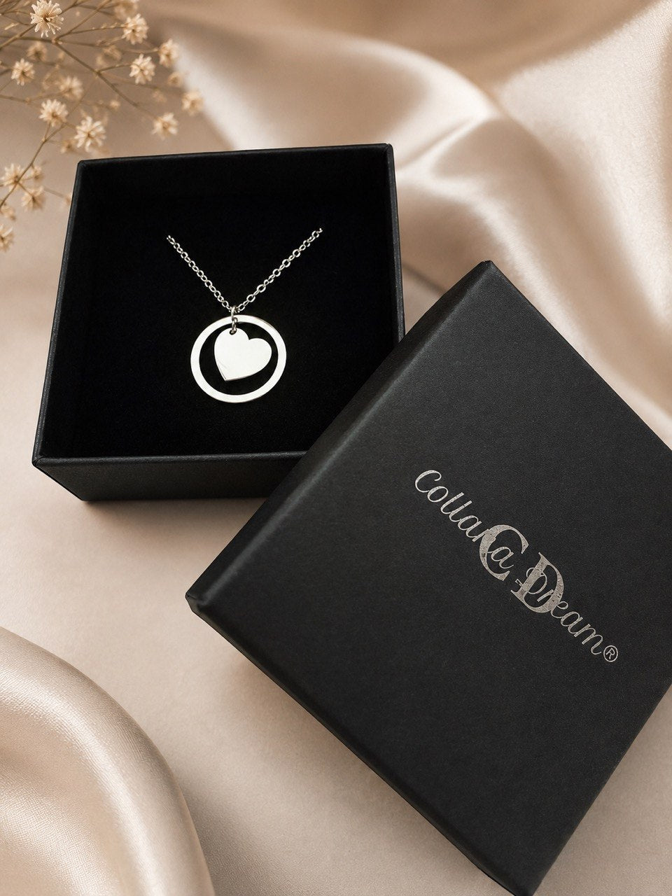Collana Cuore nel Cerchio Personalizzata