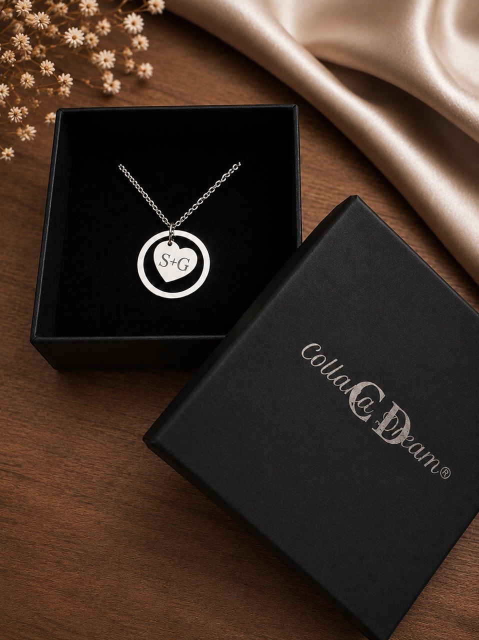 Collana Cuore nel Cerchio Personalizzata
