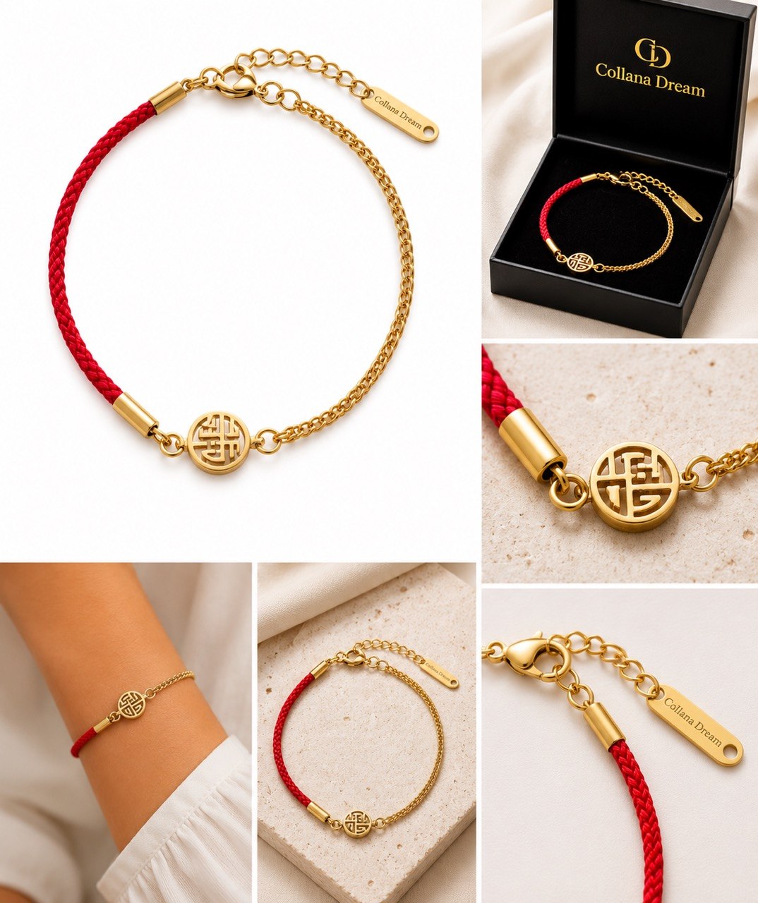 Collezione Aura – Bracciali in acciaio inox placcati oro 18K