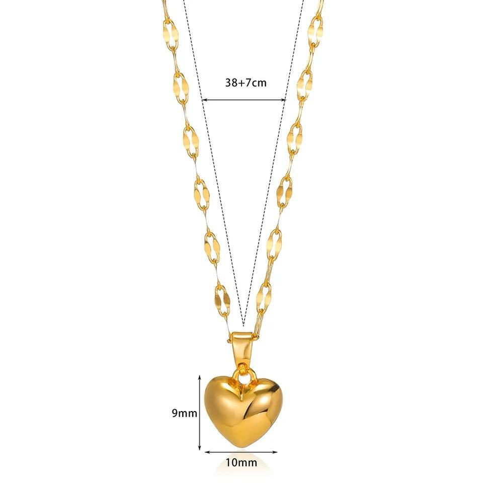 Collier coeur doré gravé®