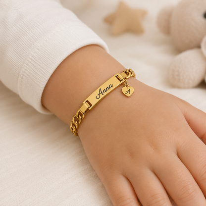 Braccialetto personalizzato per bambini in acciaio inossidabile