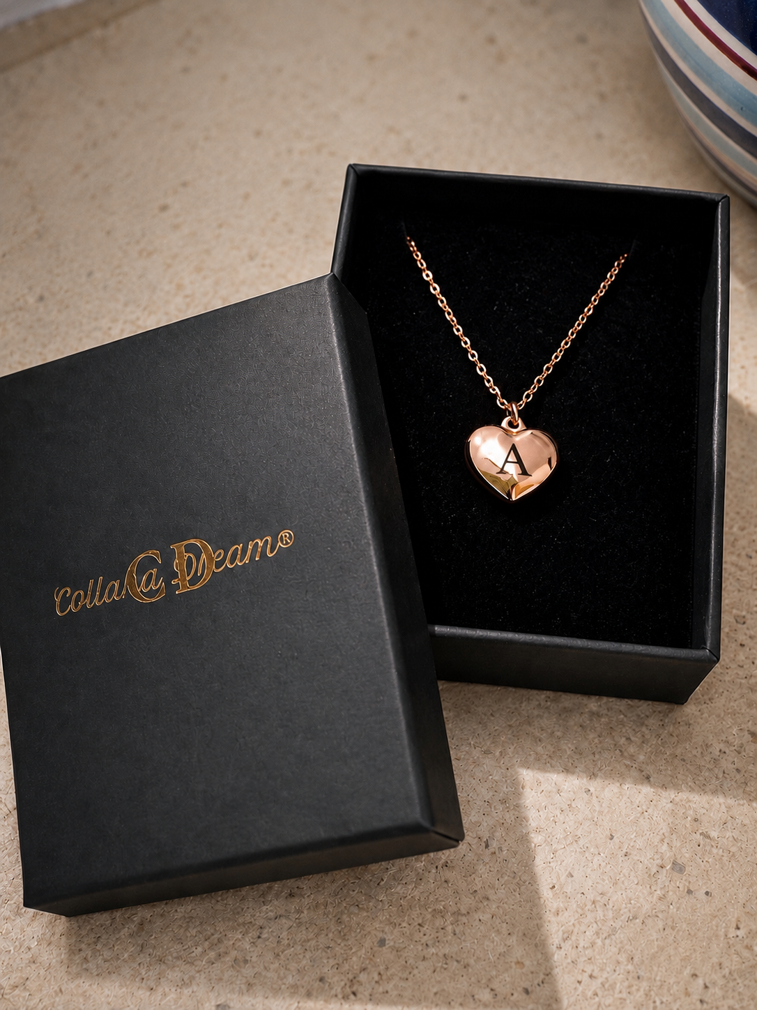 Collana a Cuore 3D Personalizzabile in Acciaio Inossidabile