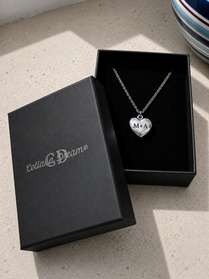 Collana a Cuore 3D Personalizzabile in Acciaio Inossidabile