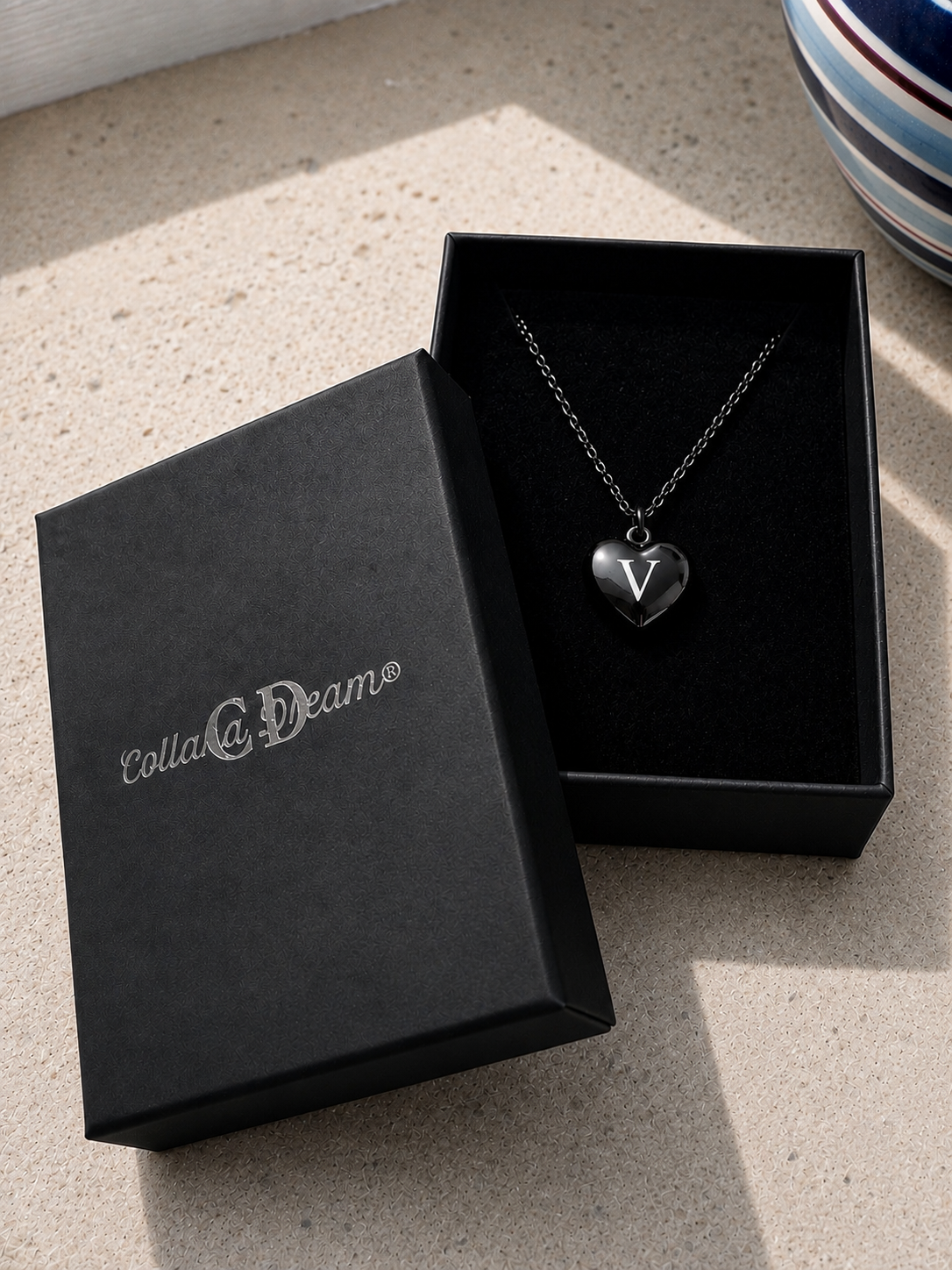 Collana a Cuore 3D Personalizzabile in Acciaio Inossidabile
