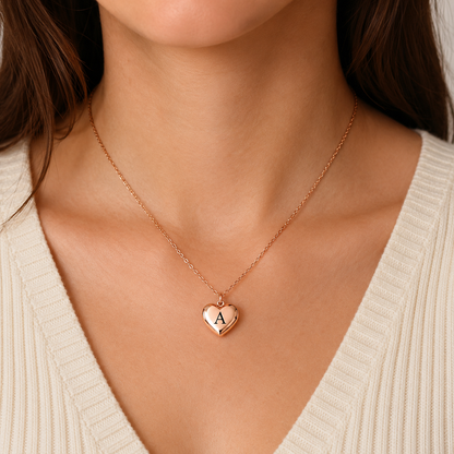Collana a Cuore 3D Personalizzabile in Acciaio Inossidabile