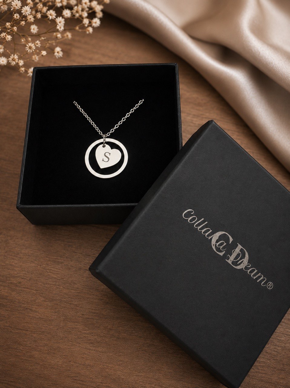 Collana Cuore nel Cerchio Personalizzata