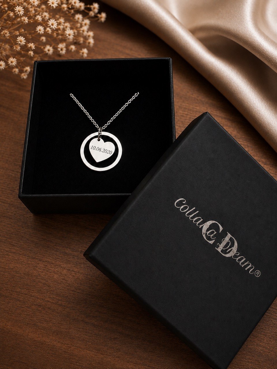 Collana Cuore nel Cerchio Personalizzata