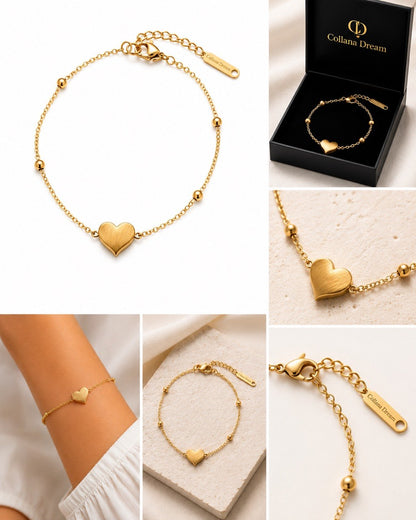 Collezione Aura – Bracciali in acciaio inox placcati oro 18K