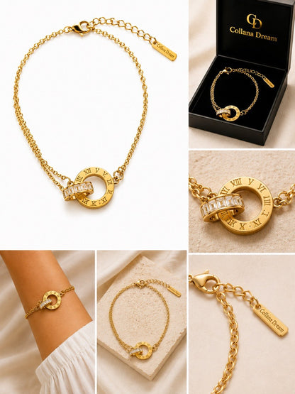 Collezione Aura – Bracciali in acciaio inox placcati oro 18K